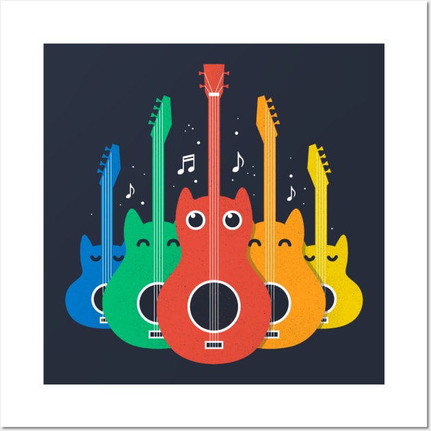 Kitty Jam Session Wall Art by eriondesigns